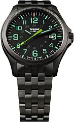 Мужские часы Traser P67 Officer Pro GunMetal Black/Lime (сталь) 107869 Наручные часы
