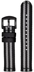 Ремешок из качественного нейлона черно-серый с пряжкой PVD 22 мм Ремешки и браслеты для часов