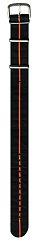 Ремешок текстильный Traser №73 черно-оранжевый 107419 Ремешки и браслеты для часов