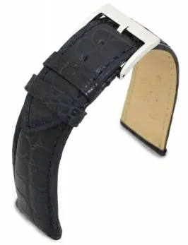 Ремешок для часов из кожи аллигатора Crocodile Синий 24 мм Ремешки и браслеты для часов