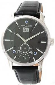 Фото часов Мужские часы Romanson Leather TL7264SMW(BK)