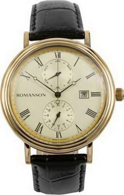 Фото часов Мужские часы Romanson Adel Round TL1276BMG(GD)