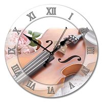Настенные часы из стекла Династия 01-027 "Скрипка"
            (Код: 01-027) Настенные часы