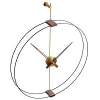 Nomon BARCELONA MINI gold/walnut d66, h76 cm MBARG Настенные часы