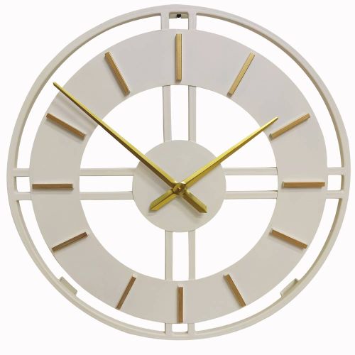 Фото часов Настенные часы из металла Династия 07-154 Молочные Золото