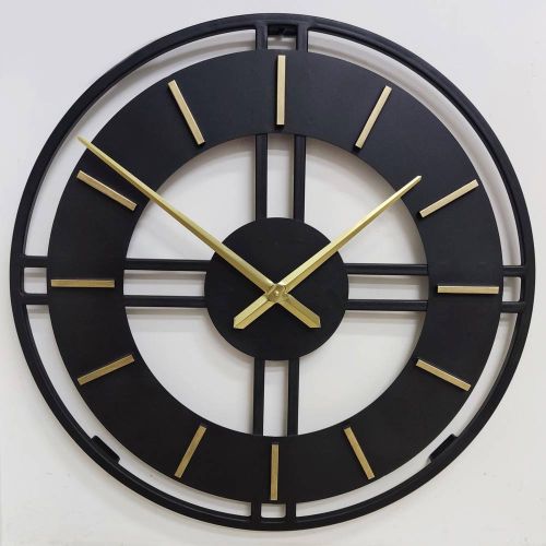 Фото часов Настенные часы из металла Династия 07-151 Черные Золото