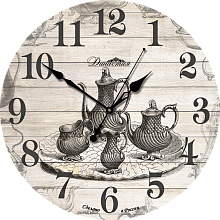 Настенные часы из дерева Династия 02-004 "Чаепитие"
            (Код: 02-004) Настенные часы