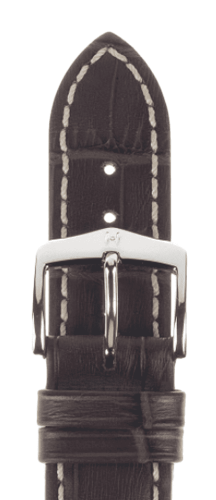 Ремешок Hirsch Modena темно-коричневый 22 мм L 10302810-2-22 Ремешки и браслеты для часов