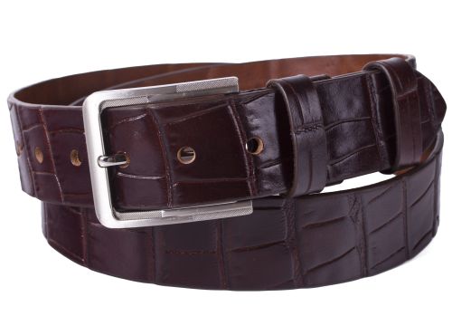 Ремень мужской Narvin 34054/4-Croco Brown /120 Ремни и пояса