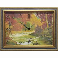 Часы картины Династия 04-036-01 Осенний лес
            (Код: 04-036-01) Настенные часы