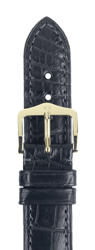 Ремешок Hirsch London черный 20/18 мм L  04307159-1-20 Ремешки и браслеты для часов