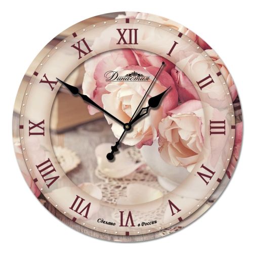 Фото часов Настенные часы из стекла Династия 01-028 "Розы"
            (Код: 01-028)
