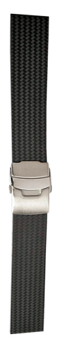 Ремешок Bonetto Cinturini каучуковый черный 20 мм 400020 Ремешки и браслеты для часов