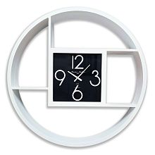 Настенные часы с полками Castita C-041 Milan White
            (Код: C-041 Milan) Настенные часы