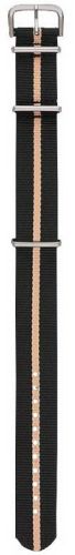 Ремешок Traser №54 текстильный черный с песочной полосой - 105742 Ремешки и браслеты для часов