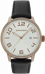 Мужские часы Romanson Leather TL8250BMR(WH) Наручные часы