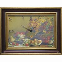 Часы картины Династия 04-048-14 Осенний натюрморт
            (Код: 04-048-14) Настенные часы