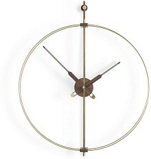 Часы Nomon  BARCELONA PREMIUM MINI gold/walnut d66, h81 cm Настенные часы