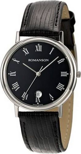 Фото часов Мужские часы Romanson Leather TL0162SMW(BK)