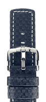 Ремешок Hirsch Carbon синий 22 мм L 02592080-2-22 Ремешки и браслеты для часов