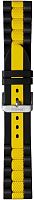 Traser №23 Каучуковый черно-желтый ремешок 105725 Ремешки и браслеты для часов