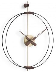 Nomon Micro BARCELONA gold/walnut d42, h54 cm MCBARG Настенные часы