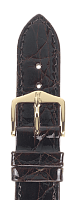 Ремешок Hirsch Genuine Croco темно-коричневый 17 мм M 18900810-1-17 Ремешки и браслеты для часов