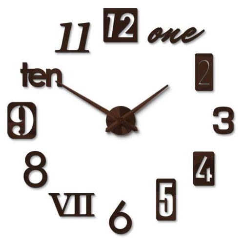 Фото часов Настенные часы 3D Decor Number Premium BR 014027br-100