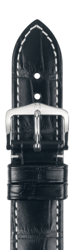 Ремешок Hirsch Connoisseur черный 22 мм L 02007159-2-22 Ремешки и браслеты для часов