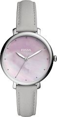 Женские часы Fossil Jacqueline Three-Hand Mineral Gray Leather Watch ES4386 Наручные часы