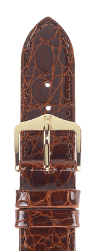 Ремешок Hirsch Genuine Croco коричневый 18 мм M 18900870-1-18 Ремешки и браслеты для часов