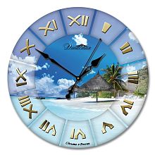 Настенные часы из стекла Династия 01-019 "Море"
            (Код: 01-019) Настенные часы