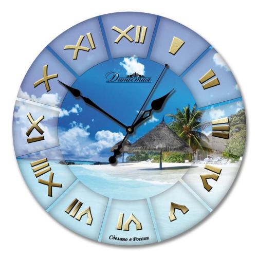 Фото часов Настенные часы из стекла Династия 01-019 "Море"
            (Код: 01-019)