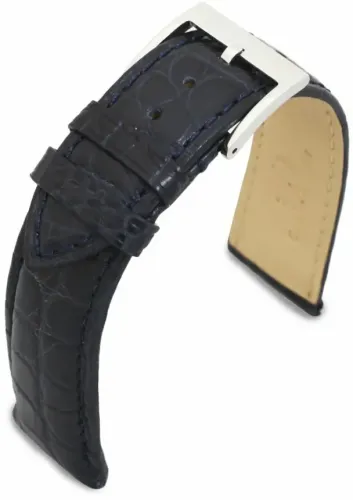 Ремешок для часов из кожи аллигатора Crocodile Синий 22 мм Ремешки и браслеты для часов