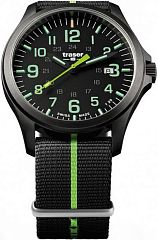 Мужские часы Traser P67 Officer Pro GunMetal Black/Lime (нато) 107426 Наручные часы
