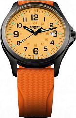 Мужские часы Traser P67 Officer Pro GunMetal Orange (каучук) 107423 Наручные часы