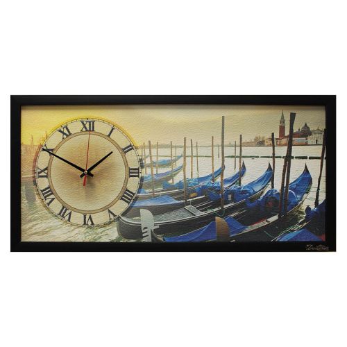 Фото часов Настенные часы из песка Династия 03-069  "Вечер в Венеции"
            (Код: 03-069)