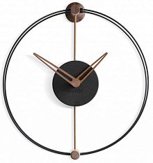 Часы Nomon NANO BLACK/WALNUT, H30cm D28 cm W9cm Настенные часы