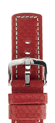 Ремешок Hirsch Carbon красный 20 мм L 02592020-2-20 Ремешки и браслеты для часов