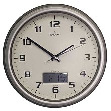 Настенные часы с термометром и гигрометром GALAXY T-1971-S Настенные часы