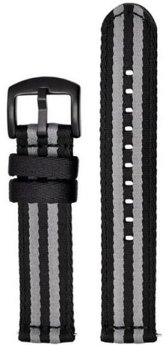 Ремешок из качественного нейлона черно-серый с пряжкой PVD 20 мм Ремешки и браслеты для часов
