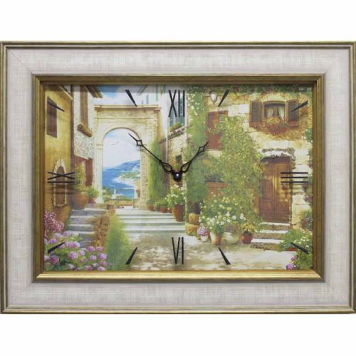 Фото часов Часы картины Династия 04-030-06 Уютный дворик
            (Код: 04-030-06)