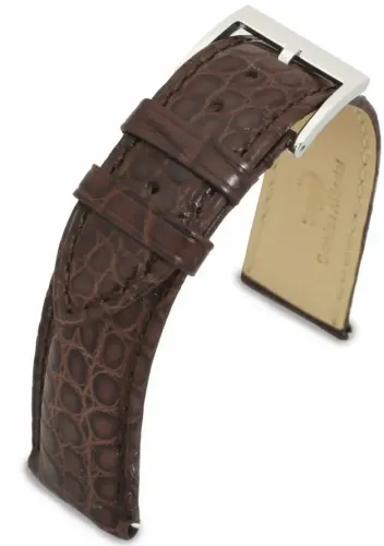 Ремешок для часов из кожи аллигатора Crocodile Коричневый 20 мм Ремешки и браслеты для часов