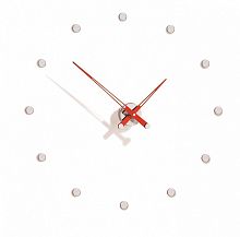 Nomon Rodon 12 i RED, chrome, d=70 см ROI012R Настенные часы