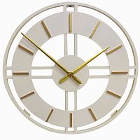 Настенные часы из металла Династия 07-054 Молочные Золото Настенные часы