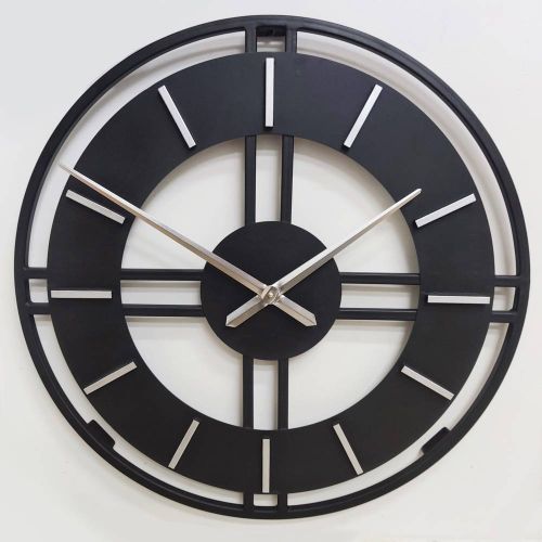 Фото часов Настенные часы из металла Династия 07-152 Черные Серебро