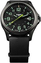 Мужские часы Traser P67 Officer Pro GunMetal Black/Lime (нато) 107863 Наручные часы