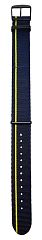 Ремешок Traser №79 темно-синий с желтой полоской 107806 Ремешки и браслеты для часов