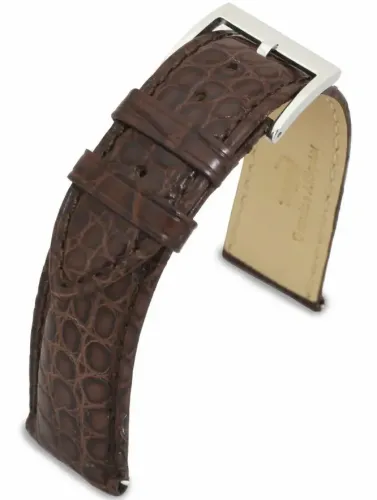 Ремешок для часов из кожи аллигатора Crocodile Коричневый 22 мм Ремешки и браслеты для часов