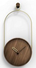 Nomon ESLABON gold/walnut, D=30cm, L=68cm ESLAG00N Настенные часы